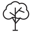 Tree Black Outline icon