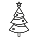Tree christmas icon