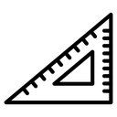 Triangle Ruler Set Square icon