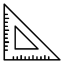 Triangle ruler icon