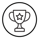 Trophy cup with star icon