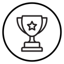 Trophy cup with star icon