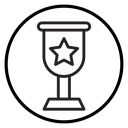 Trophy cup with star icon