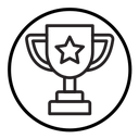 Trophy cup with star icon