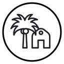 Tropical isle resort icon