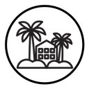 Tropical isle resort icon