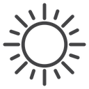 Twelve Ray Sun Black Outline icon