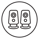 Two Stereo Speakers icon