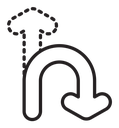 U turn icon