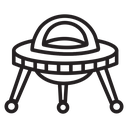 Ufo flying icon