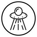 Ufo flying icon