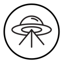 Ufo flying icon