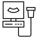 Ultrasound Black Outline icon