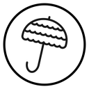 Umbrella Black Outline icon