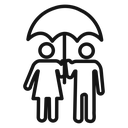 Umbrella sharing icon