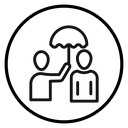 Umbrella sharing icon