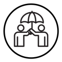 Umbrella sharing icon