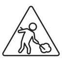 Under construction road sign icon