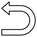 Undo Black Outline icon