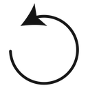 Undo arrow sign icon