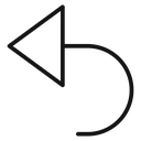 Undo arrow sign icon