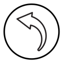 Undo arrow sign icon