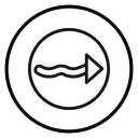 Undulating arrow icon