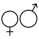 Unisex Black Outline icon