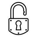 Unlock Padlock Keyhole icon