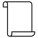 Unrolled Parchment Sheet icon