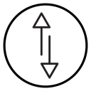 Up and down arrows icon