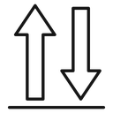 Up and down arrows icon