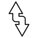 Up and down arrows icon