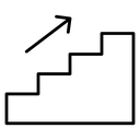 Upstairs Staircase Arrow icon