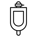 Urinal Black Outline icon