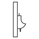 Urinal Black Outline icon