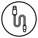USB Cable Circle Badge icon
