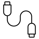 USB Cable Two Connectors icon