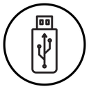 Usb stick Black Outline icon