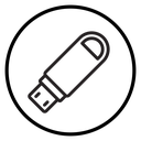 Usb stick Black Outline icon
