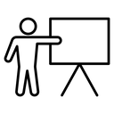 User chalkboard icon