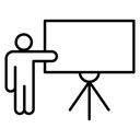 User chalkboard icon