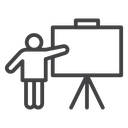 User chalkboard icon
