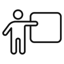 User chalkboard icon