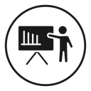 User chalkboard icon