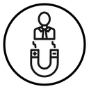 User engagement Black Outline icon