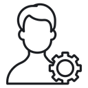 User gear 3 icon