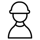 User helmet safety icon