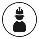 User helmet safety icon