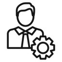 User Management Black Outline icon